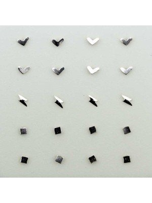 Sterling Silver Nose Studs - Assorted Shape Designs