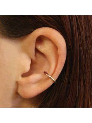 Wholesale Sterling Silver Rose Gold Plain Ear Cuff - 10mm