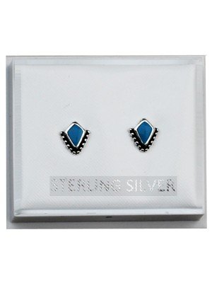 Sterling Silver Turquoise Ornate Studs
