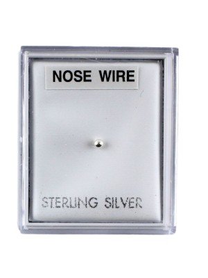 Sterling Ball Design Nose Wire - 1mm