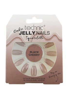 Technic Ombre Jelly Nails Squareletto - Black Cherry 