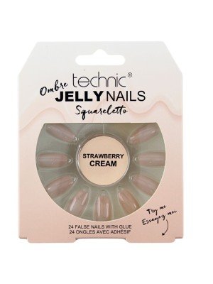 Technic Ombre Jelly Nails Squareletto - Strawberry Cream 