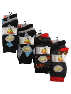 Wholesale Teeanage Boys Thermal Socks - Fresh Feel (3 Pair Pack) - (UK 4-6.5)