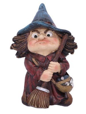 Toil Small Witch & Broomstick Figurine 9.7cm 