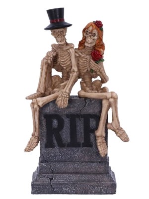 True Love Never Dies Skeleton Lovers Wedding Figurine - 17cm