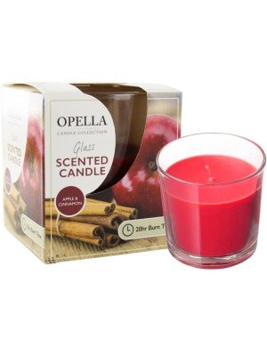 Opella Glass Scented Candle - Apple & Cinnamon 