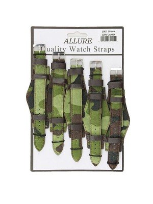 Allure Military Camo Watch Straps Grey - 18mm