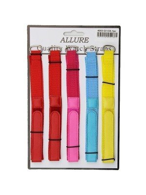 Wholesale Allure Girls Colour Velcro Watch Straps - Assorted Colours - 14mm