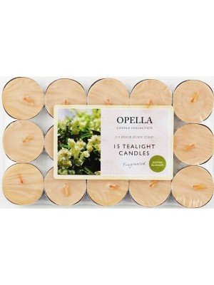 Opella Tealight Candles- Jasmine Blossom (Pack of 15)