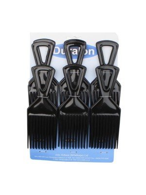 Duralon Afro Comb - Black (17.5cm)