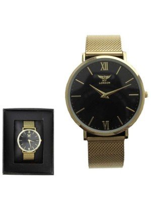Wholesale NY London Gold Mens Watch with Dials - Gold 