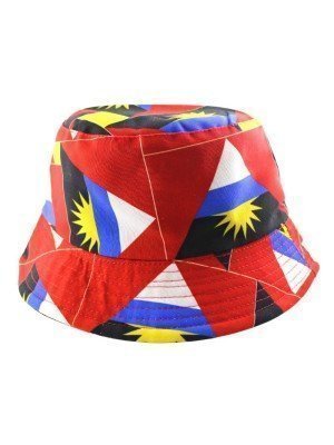 Adults Antigua & Barbuda Flag Design Bucket Hat 