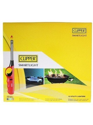 Clipper Smartlight 12 Utility Lighters- Assorted Colours 