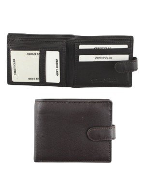 Wholesale Men's Leather Wallet With Closure Button
