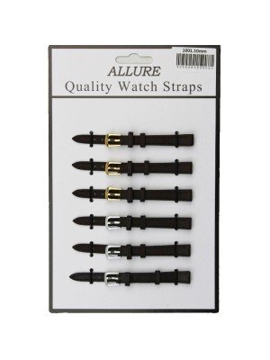 Wholesale Allure Leather Watch Straps Asst. Buckles - 10mm