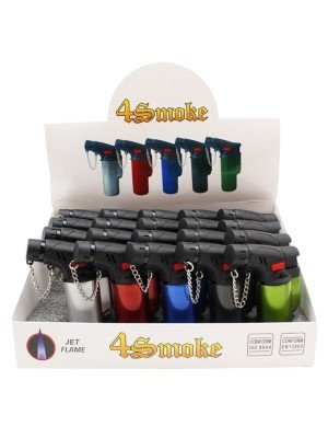 Wholesale 4Smoke Jet Flame Lighters - Assorted Colours 