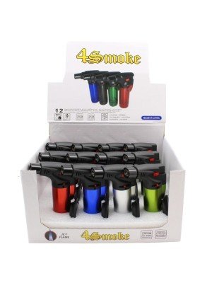 Wholesale 4Smoke Jet Flame Lighters - Assorted Colours 