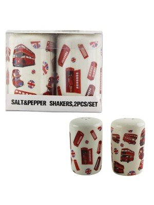 Wholesale London Bus & Red Telephone Booth Salt And Pepper Set 