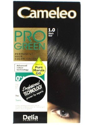 Cameleo Pro Green Permanent Hair Colour Cream - Black Noire (1.0)