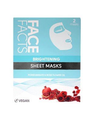 Wholesale Face Facts Brightening Sheet Mask - Pomegranate & Rose Flower Oil 