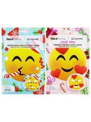 Wholesale Face Facts Love You & Party Prep Printed Sheet Masks - Assorted 
