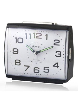 Wholesale Ravel Large Square Quartz Alarm Clock - Black 