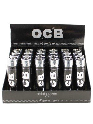 Wholesale OCB Refillable Lighters -Black 