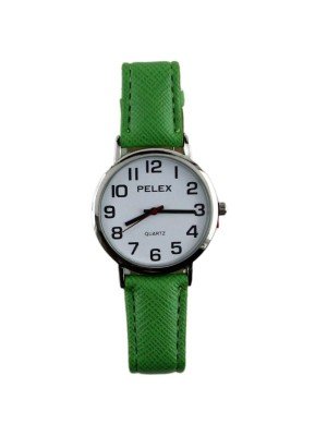Wholesale Pelex Unisex Leather Strap Watch - Parrot Green 