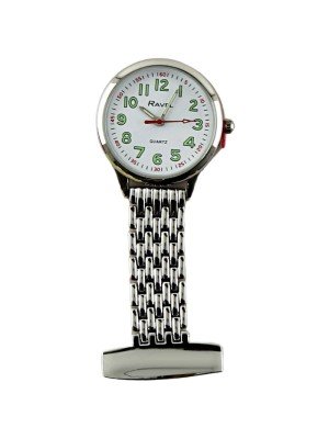 Wholesale Ravel Fob Watch - Silver/White/Green