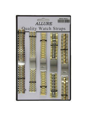 Wholesale Metal Bracelets Watch Straps - Two Tone - 18mm