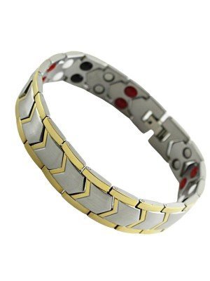 Magnetic Stainless Steel Two Tone Bracelet 