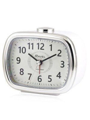Wholesale Small Quartz Alarm Clock- Black / Silver