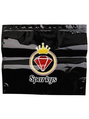 Wholesale Sparkys Black Laminated Zipper Bag 14.5'' x 17'' 