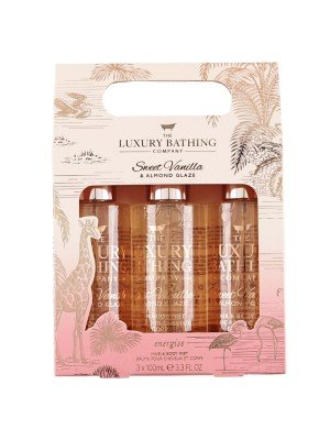 Wholesale The Luxury Bathing Company Vanilla & Almond Energise 3pcs Gift Set 