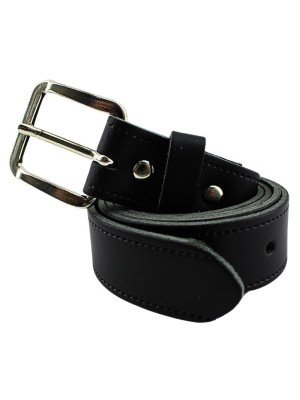 Wholesale Men's Leather Belts 1.25" Wide Black - Assorted Sizes 