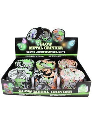 Wholesale 4-Part Glow Metal Handmuller - Assorted Designs