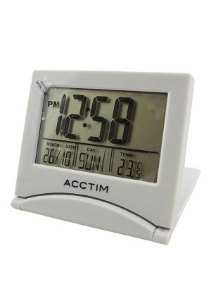 Wholesale Acctim Digital Mini Flip II LCD Alarm Clock - Silver 