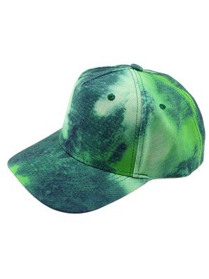 Wholesale Adults 6 Panel Tie-Dye Baseball Cap - Turquoise