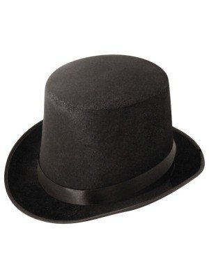Wholesale Adults Black Velour Top Hat
