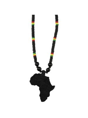 Wholesale African Continent Necklace - Black