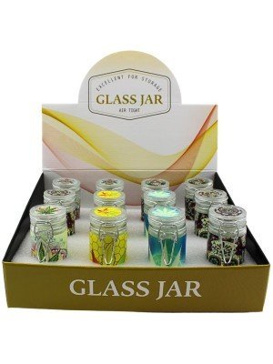 Wholesale Air Tight Glass Jars (110 x 45mm) - Assorted Designs
