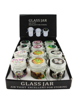 Wholesale Air Tight Glass Jars (65 x 45mm) - Assorted Designs
