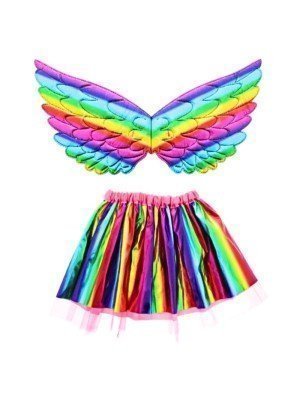 Wholesale Children's 2 Piece Rainbow Fairy Angel Set