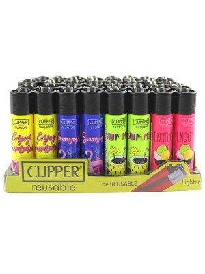 Wholesale Clipper Lighters "Enjoy Summer 3" Design - Assorted 