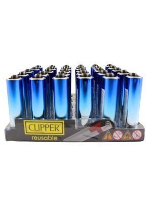 Wholesale Clipper Reusable Lighters "Sapphire Gradient" Design 