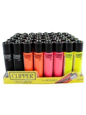Wholesale Clipper Reusable Lighters "Soft Mix II" Design - Assorted 
