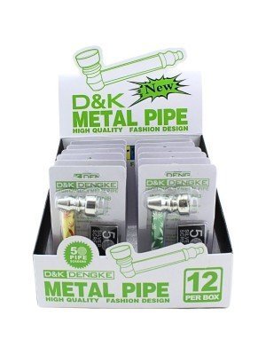 Wholesale D&K Leaf Design Metal Pipe - Assorted 