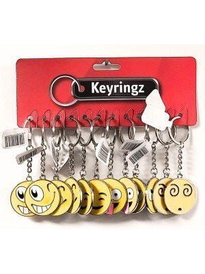 Wholesale Emoji Keyrings - Assorted Designs