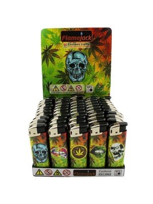 Wholesale Flamejack Electronic Lighters - Assorted Designs 