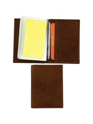 Wholesale Florentino Bifold Genuine Leather Credit Card Holder - Tan